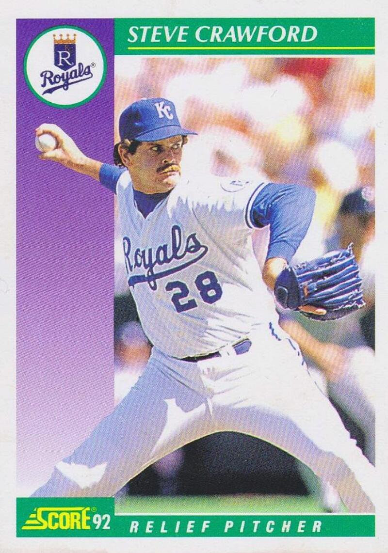 1992 Score #349 Steve Crawford VG Kansas City Royals - Under the Radar ...