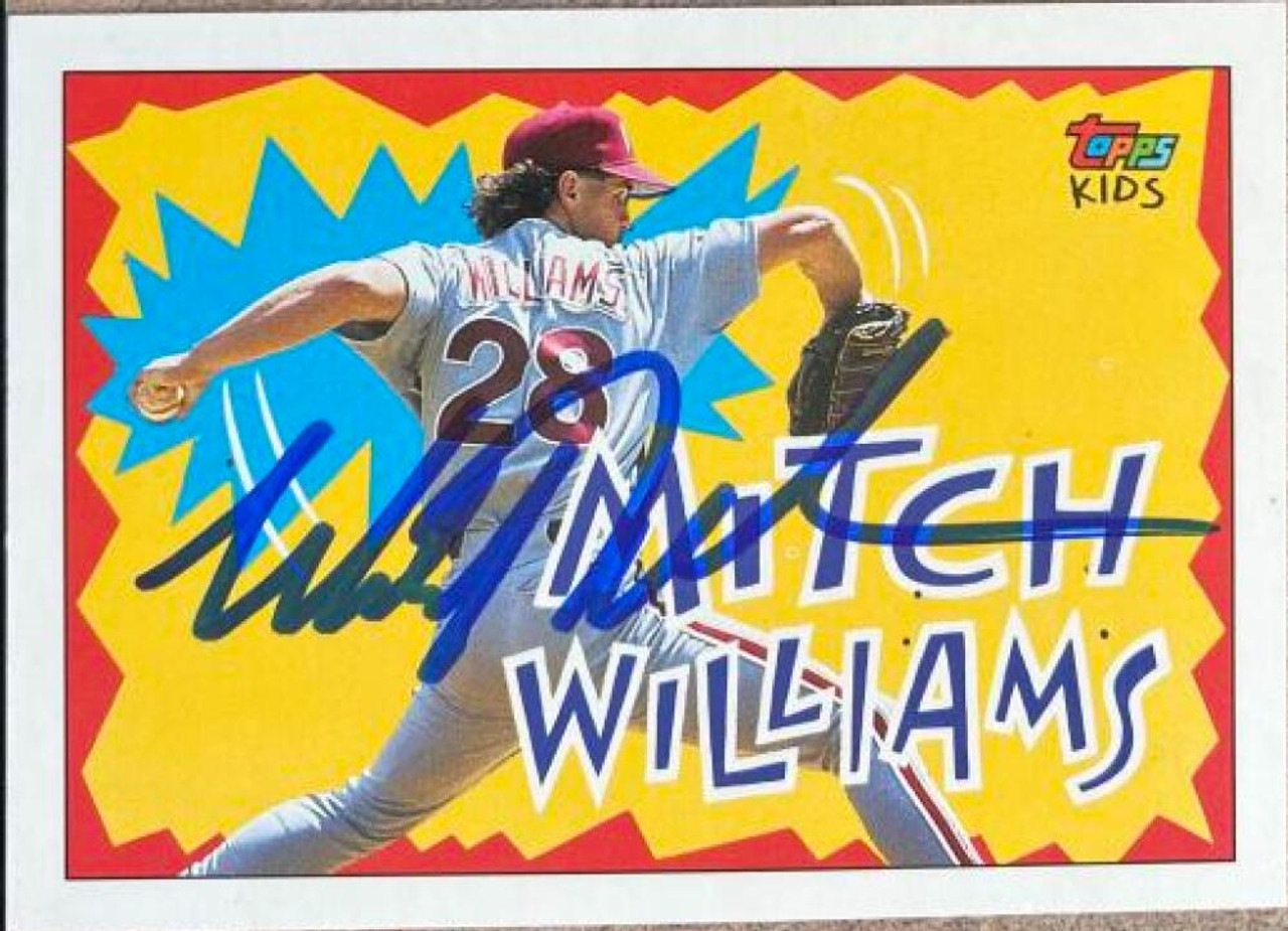 Mitch Williams autographed Baseball Card (Philadelphia Phillies) 1992 Topps  #633