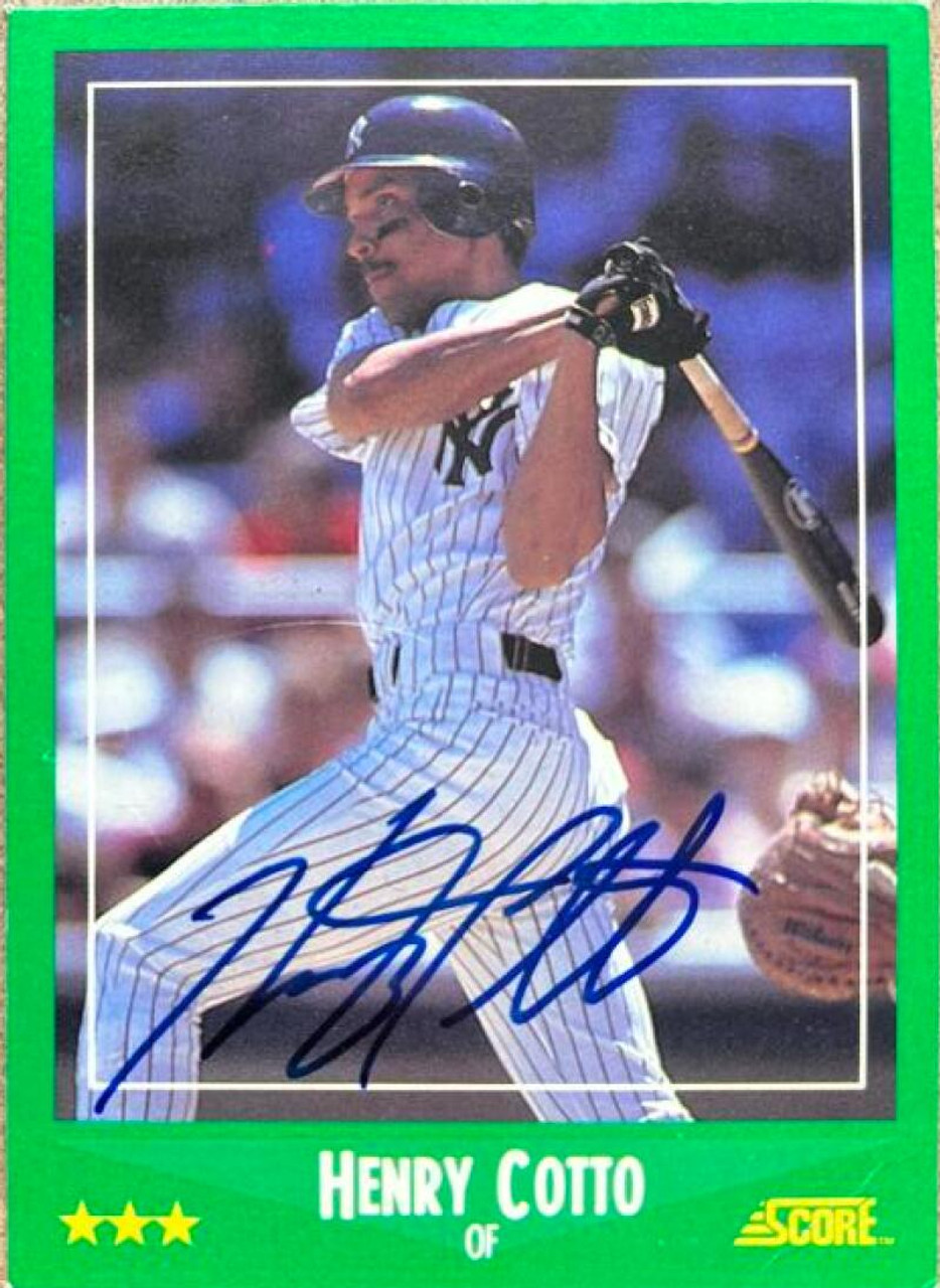 Henry Cotto Autographed 1988 Score 368 Under the Radar Sports