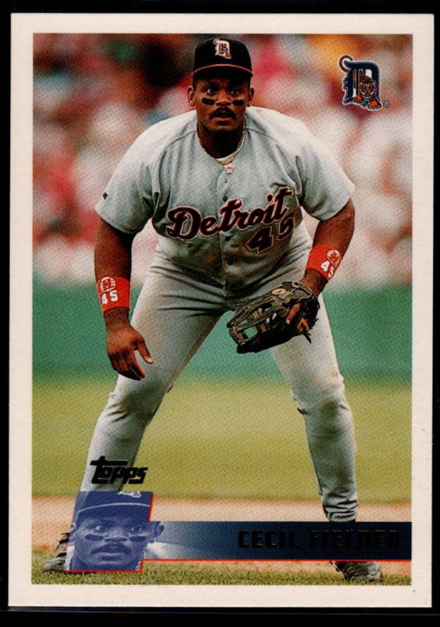 Cecil Fielder autographed baseball card (Detroit Tigers) 1991 Topps #720