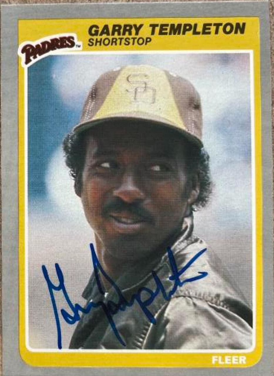 Garry Templeton autographed baseball card (San Diego Padres