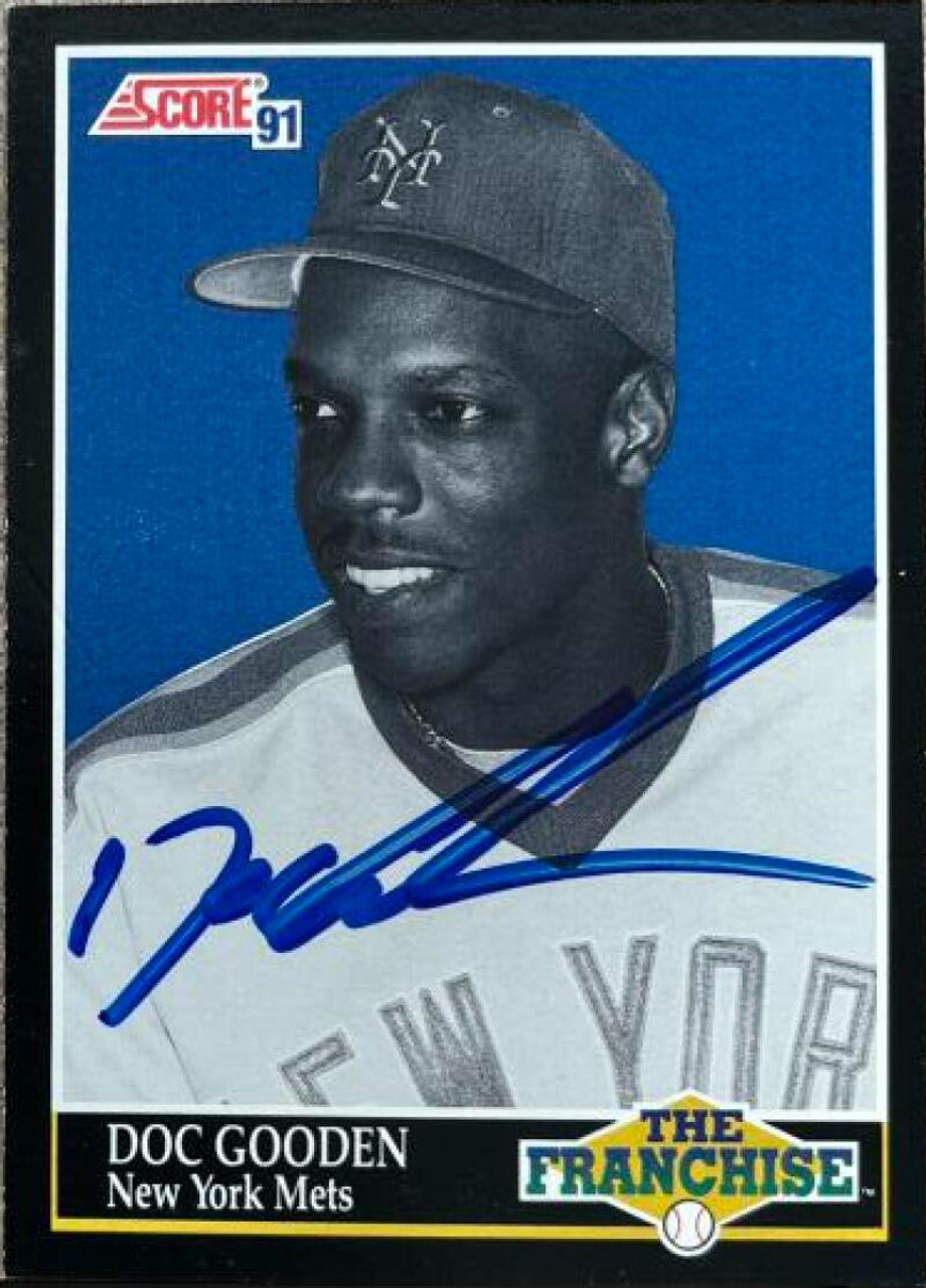 Dwight Gooden autographed baseball card (New York Mets Doc) 1992