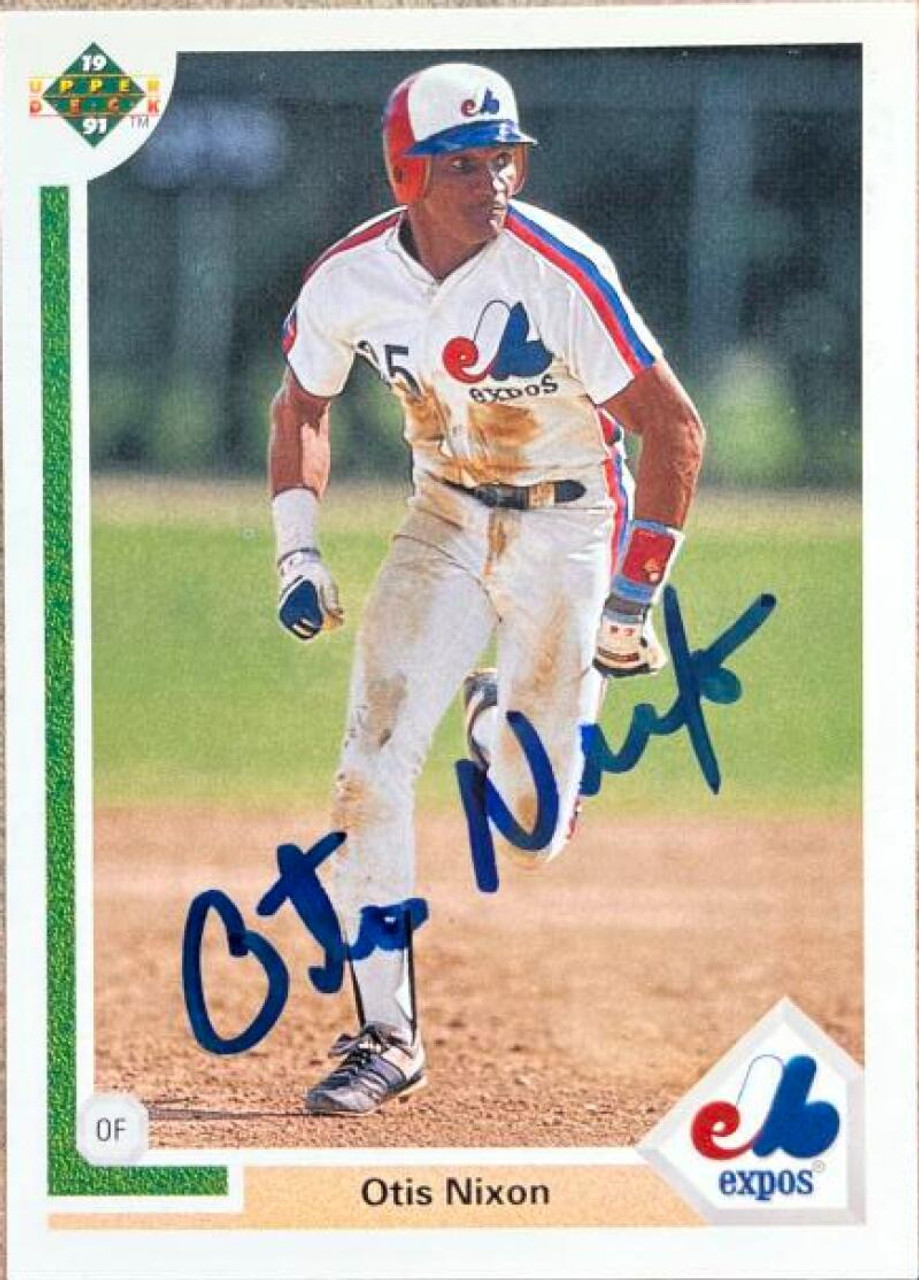 Otis Nixon Signed 1990 Upper Deck Baseball Card - Montreal Expos