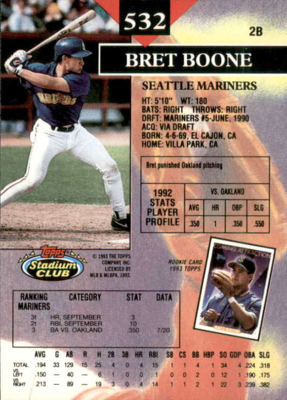 1993 Upper Deck #65 Bret Boone VG Seattle Mariners - Under the Radar Sports