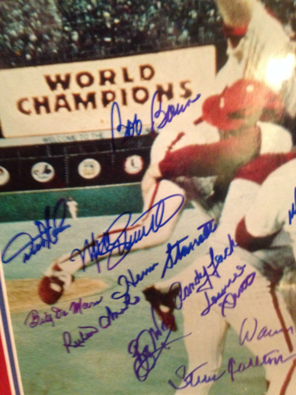 1980 Phillies Philly Word Art 16 x 20 signed by 31 Players and Coaches -  Under the Radar Sports