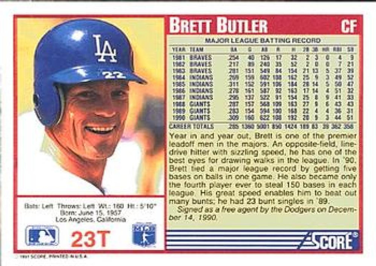 1991 Topps Traded #15T Brett Butler NM-MT Los Angeles Dodgers