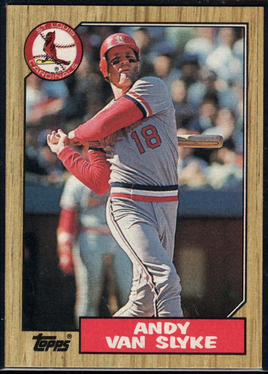 Autographed ANDY VAN SLYKE St. Louis Cardinals 1986 Topps Card