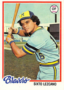 1978 Topps #595 Sixto Lezcano VG Milwaukee Brewers 