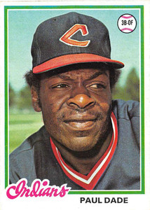 1978 Topps #662 Paul Dade VG RC Rookie Cleveland Indians 
