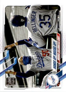 2021 Topps #303 Hands Up! Masks Up! VG LA Dodgers 