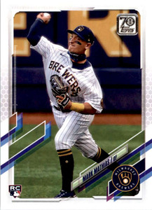 2021 Topps #421 Mark Mathias VG RC Rookie Milwaukee Brewers 