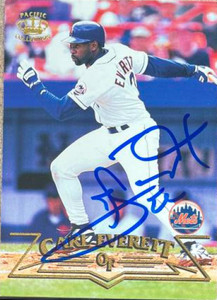 Carl Everett Autographed 1998 Pacific #363