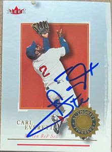 Carl Everett Autographed 2001 Fleer Authority #52