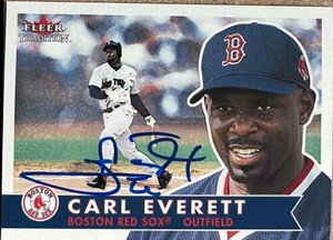 Carl Everett Autographed 2001 Fleer Tradition #348