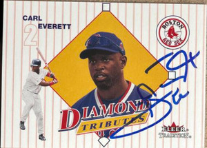 Carl Everett Autographed 2001 Fleer Tradition - Diamond Tributes #14