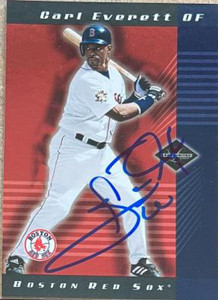 Carl Everett Autographed 2001 Leaf Limited #131