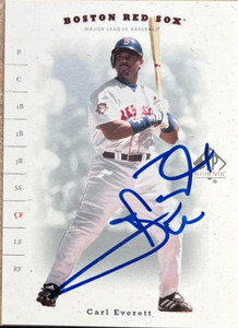 Carl Everett Autographed 2001 Upper Deck Rookie Update - 2001 SP Authentic Update #189 Carl Everett Autographed 2001 Upper Deck Rookie Update - 2001 SP Authentic Update #189