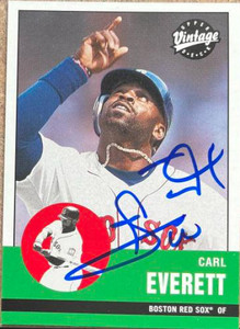 Carl Everett Autographed 2001 Upper Deck Vintage #99