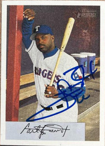 Carl Everett Autographed 2002 Bowman Heritage #126