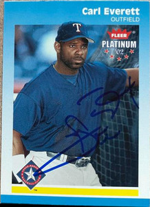 Carl Everett Autographed 2002 Fleer Platinum #33