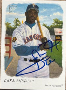 Carl Everett Autographed 2002 Topps Gallery #40