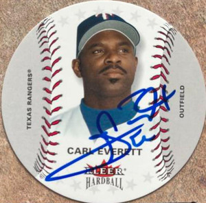 Carl Everett Autographed 2003 Fleer Hardball #178