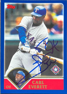 Carl Everett Autographed 2003 Topps #163