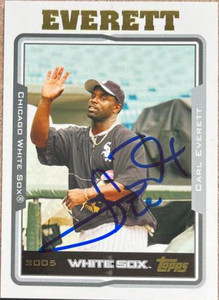 Carl Everett Autographed 2005 Topps #407