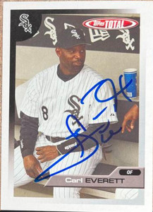 Carl Everett Autographed 2005 Topps Total #493