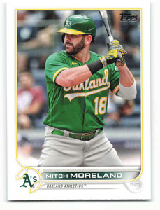 2022 Topps #42 Mitch Moreland NM-MT Oakland Athletics 