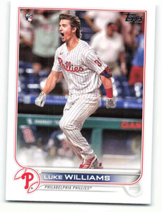 2022 Topps #62 Luke Williams NM-MT RC Rookie Philadelphia Phillies 