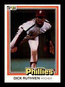 1981 Donruss #153 Dick Ruthven NM-MT Philadelphia Phillies 