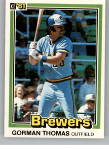 1981 Donruss #326b Gorman Thomas NM-MT Milwaukee Brewers 