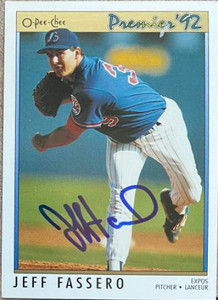 Jeff Fassero Autographed 1992 O-Pee-Chee Premier #119
