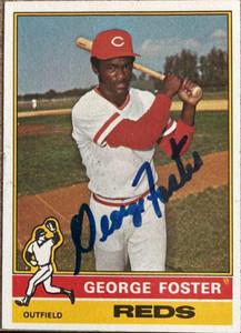 SOLD 156108 George Foster Autographed 1976 Topps #179