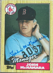 SOLD 156118 John McNamara Autographed 1987 Topps #368