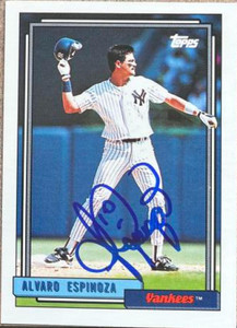 Alvaro Espinoza Autographed 1992 Topps #243