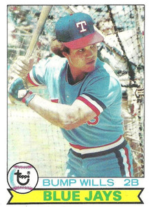 1979 Topps #369a Bump Wills ERR VG Texas Rangers 