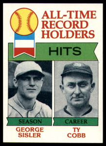1979 Topps #411 George Sisler/Ty Cobb ATL VG Detroit Tigers 