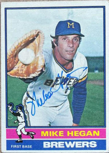 Mike Hegan Autographed 1976 Topps #377