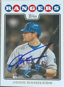 SOLD 156159 Josh Hamilton Autographed 2008 Topps #439