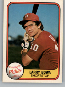 1981 Fleer #2 Larry Bowa VG Philadelphia Phillies 