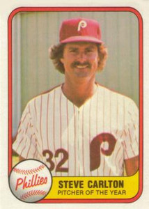 1981 Fleer #6c Steve Carlton VG Philadelphia Phillies 