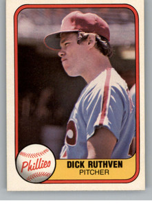 1981 Fleer #16 Dick Ruthven VG Philadelphia Phillies 