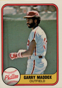 1981 Fleer #19 Garry Maddox VG Philadelphia Phillies 