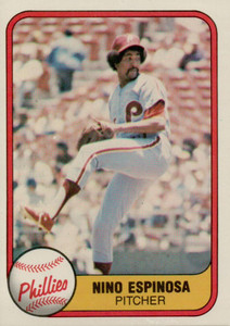 1981 Fleer #20 Nino Espinosa VG Philadelphia Phillies 