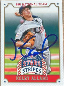 Kolby Allard Autographed 2015 Panini Stars & Stripes USA Baseball #58 