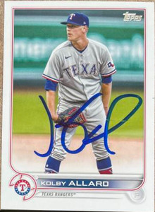 Kolby Allard Autographed 2022 Topps Update #US122 Kolby Allard Autographed 2022 Topps Update #US122