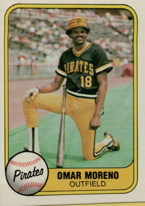 1981 Fleer #361 Omar Moreno VG Pittsburgh Pirates 