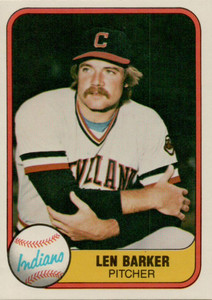 1981 Fleer #408 Len Barker VG Cleveland Indians 